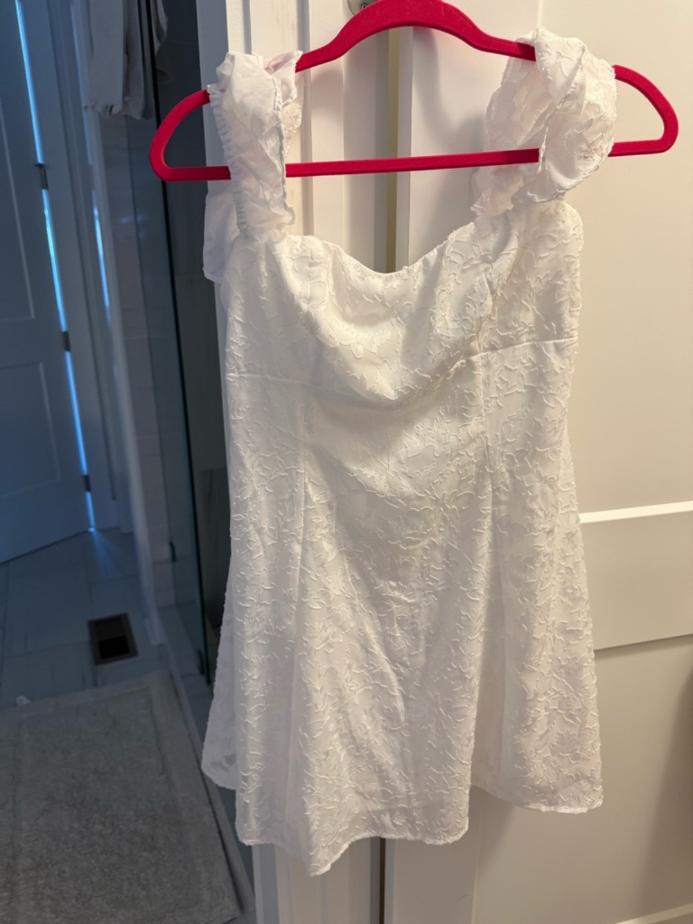 wild fable White Midi Dress with Floral Texture
